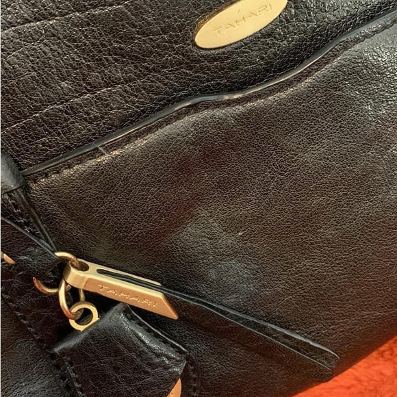 Black Leather Elie Tahari Handbag - Picture 3 of 5